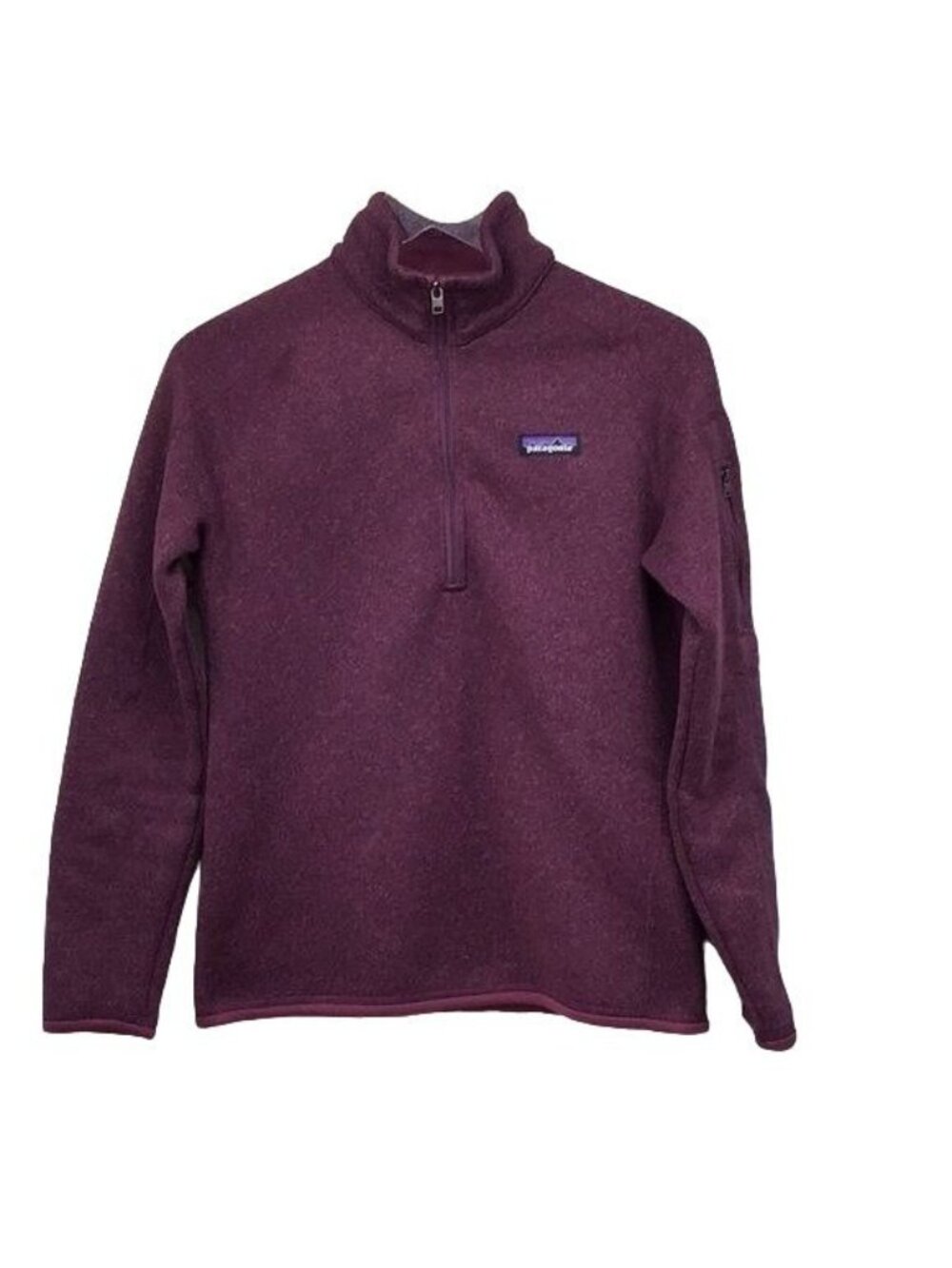 Patagonia Woman S Maroon Burgundy Purple 1/4 Zip Better Sweater